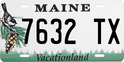 ME license plate 7632TX