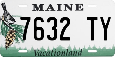 ME license plate 7632TY