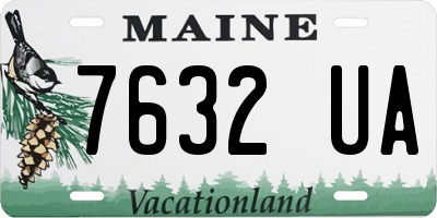 ME license plate 7632UA