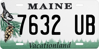 ME license plate 7632UB