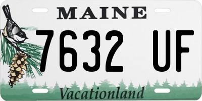 ME license plate 7632UF