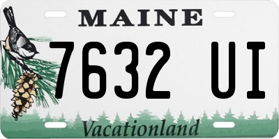 ME license plate 7632UI