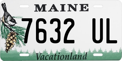 ME license plate 7632UL