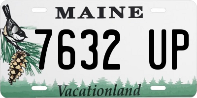 ME license plate 7632UP