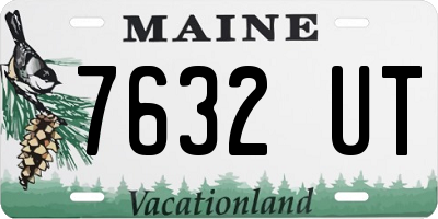 ME license plate 7632UT