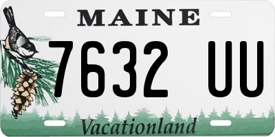 ME license plate 7632UU