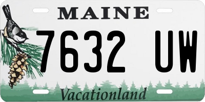 ME license plate 7632UW