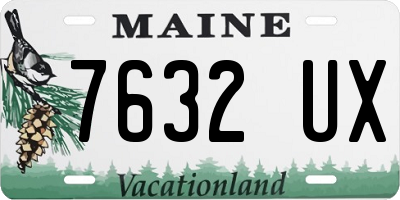 ME license plate 7632UX
