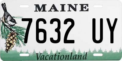 ME license plate 7632UY