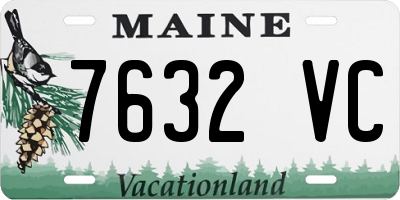 ME license plate 7632VC