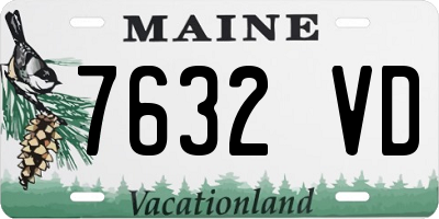 ME license plate 7632VD