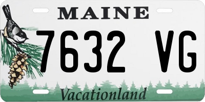 ME license plate 7632VG