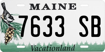 ME license plate 7633SB