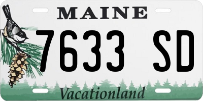 ME license plate 7633SD