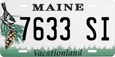 ME license plate 7633SI
