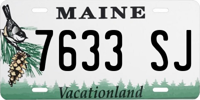 ME license plate 7633SJ