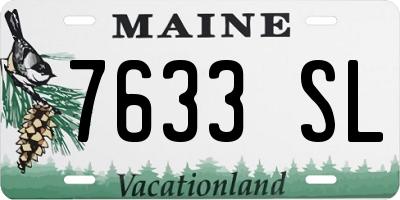 ME license plate 7633SL