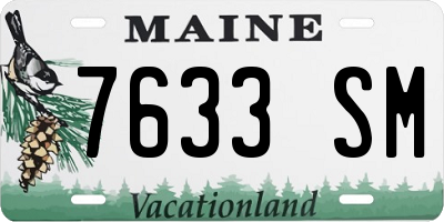 ME license plate 7633SM