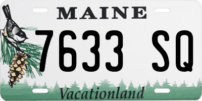 ME license plate 7633SQ