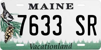 ME license plate 7633SR