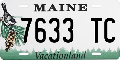 ME license plate 7633TC