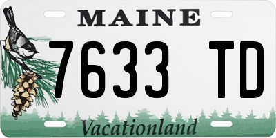 ME license plate 7633TD
