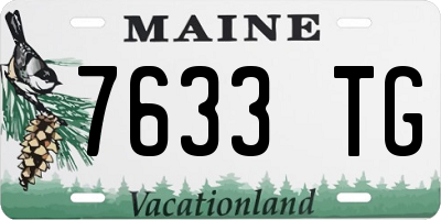 ME license plate 7633TG