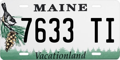 ME license plate 7633TI