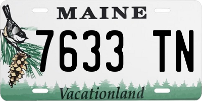 ME license plate 7633TN
