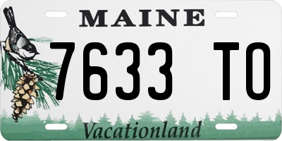 ME license plate 7633TO