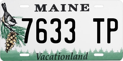 ME license plate 7633TP