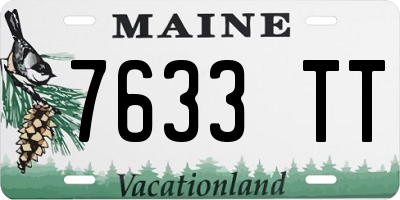 ME license plate 7633TT