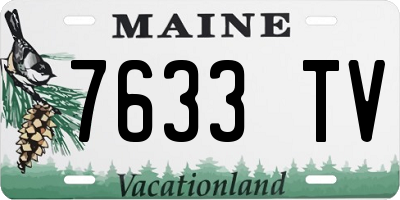 ME license plate 7633TV