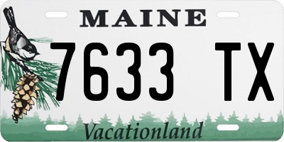 ME license plate 7633TX