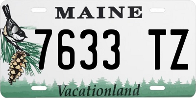 ME license plate 7633TZ