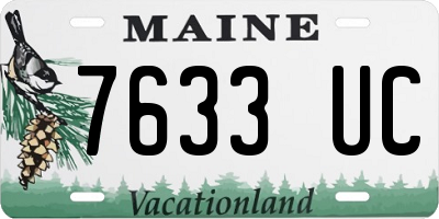 ME license plate 7633UC