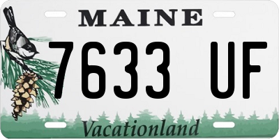ME license plate 7633UF