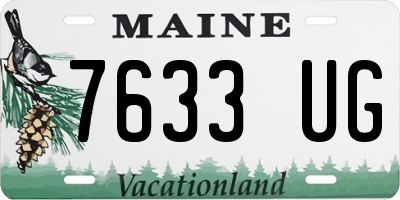 ME license plate 7633UG