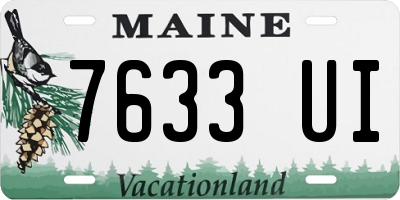 ME license plate 7633UI