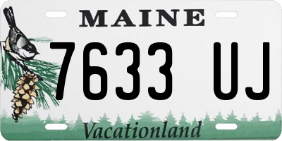 ME license plate 7633UJ