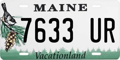 ME license plate 7633UR