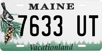 ME license plate 7633UT