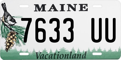 ME license plate 7633UU