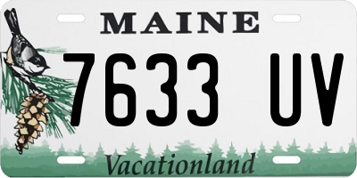 ME license plate 7633UV