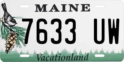 ME license plate 7633UW