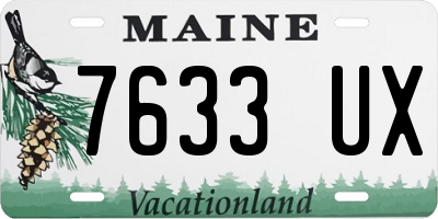 ME license plate 7633UX