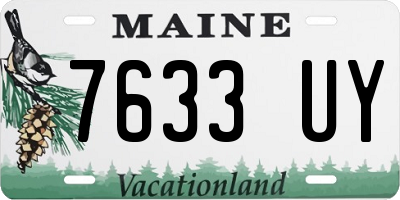 ME license plate 7633UY