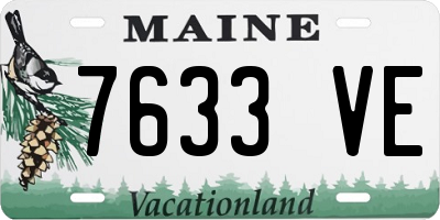 ME license plate 7633VE