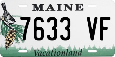 ME license plate 7633VF