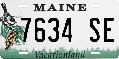 ME license plate 7634SE